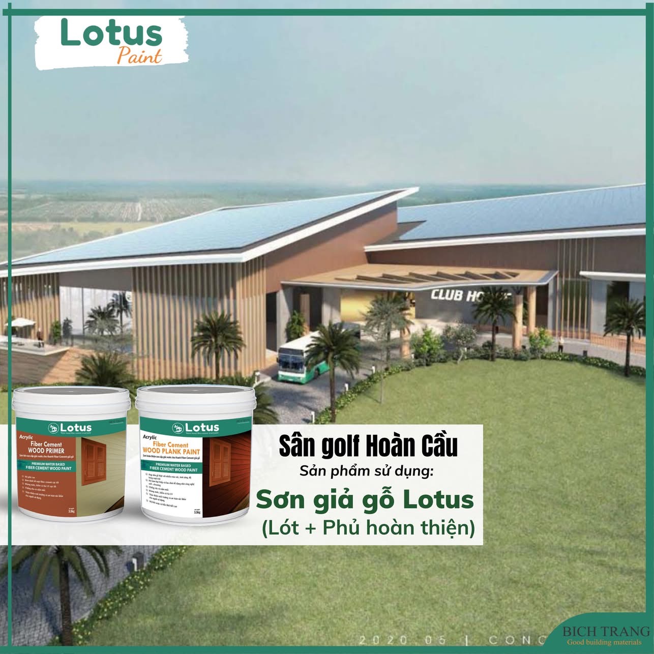Sơn giả gỗ Lotus - Sân golf Hoàn Cầu